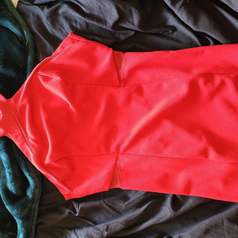 Red mini dress